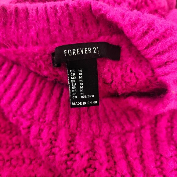 Forever 21 Fuchsia Crew Neck Sweater - Picture 4 of 4